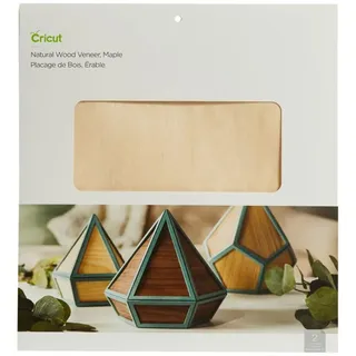Cricut Natural Holzfurnier | Maple | 30,5 cm x 30,5 cm (12 "x 12") | 2-Pack | Für Cricut Explore und Maker -Maschinen. Benötigt Deep-Point-Klinge.