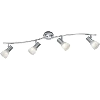 Trio Levisto 4er schwenkbar Nickel matt, Glas alabasterfarbig weiß