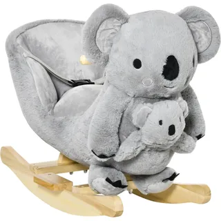 Koala - Schaukeltier - Schaukelpferd - Zum Aufsitzen - Mit Sound - 18–36 Monate - 68×35×50 cm - Grau