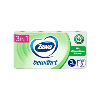 Zewa Toilettenpapier 3-lagig 8 Rollen à 150 Blatt