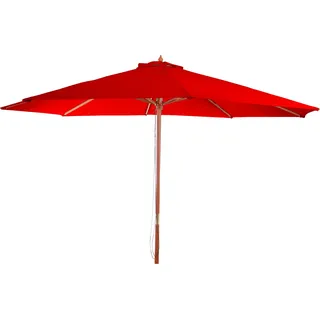 Sonnenschirm Florida, Gartenschirm Marktschirm, Ø 3,5m Polyester/Holz 7kg bordeaux - Rot