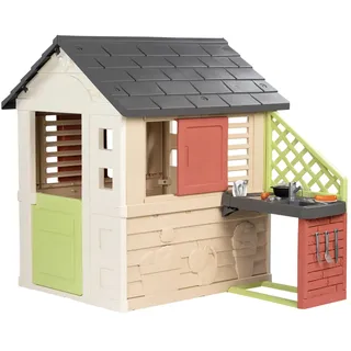 Smoby Spielhaus Natur mit Küche 127 cm x 145 cm x 110 cm