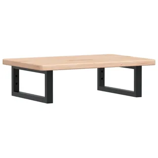 vidaXL Waschtischplatte mit Halterung Stahl und Massivholz Eiche