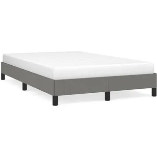 vidaXL Bettgestell ohne Matratze Dunkelgrau 120x190 cm Stoff - Grau