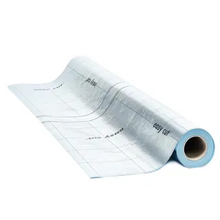 EGGER Dampfbremse Aqua+ Aluflex für Laminat - Diffusionsschutz gegen Feuchtigkeit - Aluminiumfolie mit robuster Vliesbeschichtung, 26m2/ Rolle