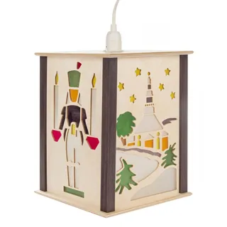 Laterne Seiffener Kirche, klein BxHxT 130x155x130mm NEU - Bunt