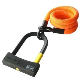 tex-lock Eyelet D-lock Bügelschloss 120cm - Orange - One Size