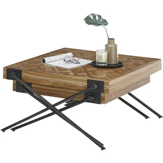 Stolkom Couchtisch AKONI schwarz Teak 80 x 43 cm