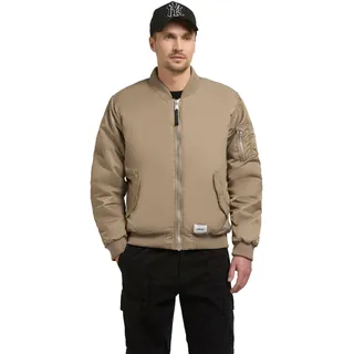 khujo Bomberjacke "Bomberjacke Adon" ohne Kapuze Leichte Winterjacke in Shiny-Optik, bomber beige
