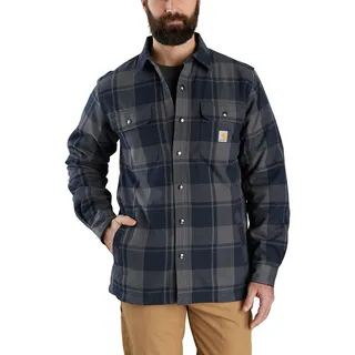 Carhartt Flannel Relaxed Fit Sherpa-Lined Shirt, Farbe:Marineblau, Größe:M