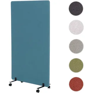 Akustik-Trennwand HWC-G77, Büro-Sichtschutz Raumteiler Pinnwand, doppelwandig rollbar Stoff/Textil ~