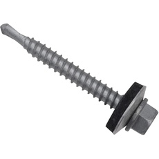 TechFast Roofing Sheet to Steel Hex Screw & Washer No.3 Tip 5.5 x 70mm Box 100