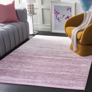 SAFAVIEH Modern Teppich für Wohnzimmer, Esszimmer, Schlafzimmer - Adirondack Collection, Kurzer Flor, Creme und Lila, 183 X 274 cm