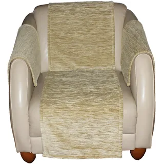 Wirth Sofahusse »Miriam« 2-er Set, Armlehnenschoner, Maß: 60 x 40 cm, 2 Stück, beige