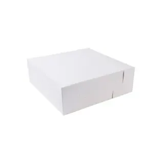 Greenbox Torten-Kartons L, weiß, Faltbare Tortenbox für Verpacken von Kuchen und Torten, 1 Karton = 100 Stück, Maße (L x B x H): 30,5 x 30,5 x 10,2 cm