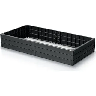 Prosperplast Gartenbeet 149cm anthrazit Base Woody - Dunkelgrau