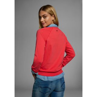 Sweatshirt KANGAROOS, Damen, Gr. 36/38, orange (rot), Interlock, Obermaterial: 100% Baumwolle, bequem hüftbedeckend, Rundhals, Raglanärmel Rippbündchen, Sweatshirts Sweatshirt, mit Rundhalsausschnitt, Langarm, aus Baumwolle, bequeme Passform
