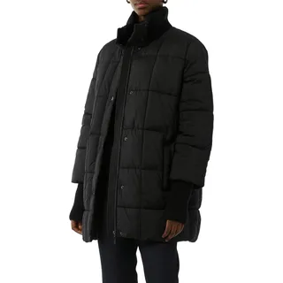 Steppmantel COMMA, Damen, Gr. 46, schwarz, Web, Obermaterial: 100% Polyester. Futter: 55% Polyester, 45% Viskose, unifarben, bequem ca. Mitte Oberschenkel, Rundhals, extrabreites Bündchen, Mäntel Steppmantel, mit Stehkragen und extra breiten Bündchen