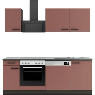 OPTIFIT Küchenzeile Palma 210 cm rot