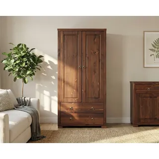 otto home »Gotland; Wäscheschrank, Mehrzweckschrank mit Schubladen, Landhausstil« braun (dunkelbraun), Schränke, Kleiderschrank, massive Kiefer, FSC® zertifiziert, langlebige Qualität trifft Stil,