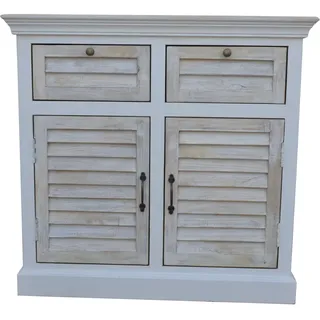 LC Home Hampton Sideboard aus Mangoholz mit Lamellenfront