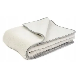 Kam-Pol Alaska Wolldecke Australisches Merino Grau 135x200