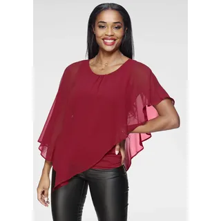 LAURA SCOTT Chiffonbluse Laura Scott rot (aus nachhaltigem Material)