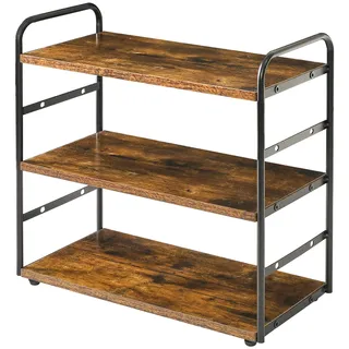 IBUYKE Gewürzregal mit 3 Ebenen,Arbeitsplatten Ablage,Badezimmer-Organizer,Gewürzregal Stehend Holz,für Küche, Esszimmer, Büro,Braun TWJ001H