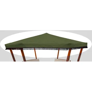 Promadino Pavillon-Ersatzdach Rosenheim 2 Stück 3,4 x 2,86 m Beige/Grün