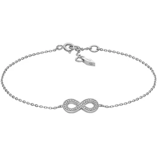 Fossil Women's Sterling Silver or Semi-Precious mit Karabiner, Schieber oder Federringverschluss Armband