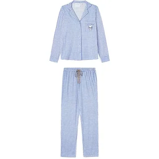 Women'secret Snoopy Wild Red Collection Pyjama lang, Blau, Größe M für Damen