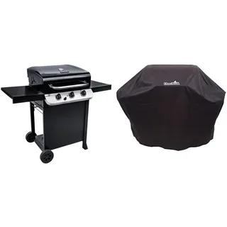 Char-Broil 140850 Convective 310 B - 3 Brenner Gasgrill, Schwarz & 140766 - Universal Wetterschutzhaube für 3 & 4-Brenner-Gasgrill
