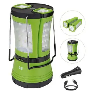 Lepro Campinglampe Akku, aufladbar, mit 600 Lumen, dimmbar, spritzwassergeschützt