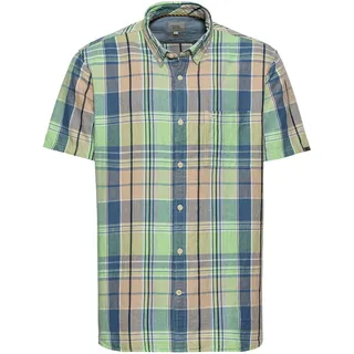 camel active Herren Karohemd aus Leinenmix Pistazie, Menswear-S