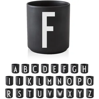 Design Letters Tasse Personalisiert (A-Z) | Kaffeebecher Porzellan | Kaffeetassen Buchstaben | Personalisierte Tasse, Personalisierte Geschenke | Tassen Schwarz | Dekorativ Tassen Buchstaben 250 Ml