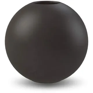 Cooee Design Ball-Vase aus Porzellan in der Farbe Schwarz Handgefertigt, Maße: 30cm x 30cm x 29cm, HI-028-06-BK