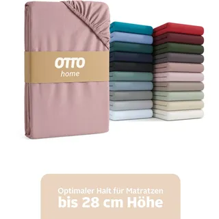OTTO home Spannbettlaken Baumwolle-Jersey 120 x 200 cm rosa