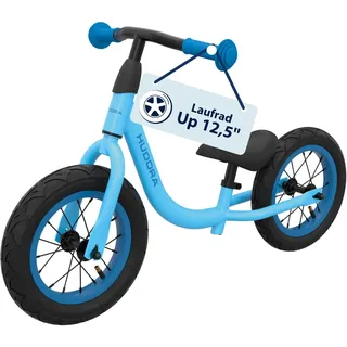 HUDORA Laufrad Up 12,5 Zoll - Leichtes Lauflernrad ab 2 Jahren - Gleichgewichtsrad mit hoher Kippstabilität - Lauflernspielzeug für Kinder von 90-105 cm - Kinderspielzeug mit 2 Rädern - blau