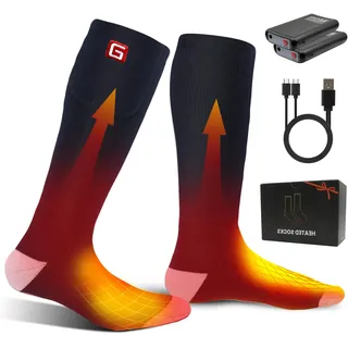 Svpro Wiederaufladbare Elektrische Beheizte Socken Batteriebetriebene Bequeme Thermosocken, Kälteschutz Thermische Socken Sport Outdoor Camping Wandern Warme Winter Socken Für Männer Frauen (Blau -W)