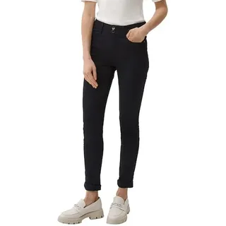 5-Pocket-Jeans S.OLIVER BLACK LABEL, Damen, Gr. 46, Länge 30, blau (blau 30), Denim/Jeans, Obermaterial: 56% Baumwolle, 42% Lyocell, 2% Elasthan, unifarben, regular fit normal, Jeans 5-Pocket-Jeans, mit Doppelknopf-Verschluss