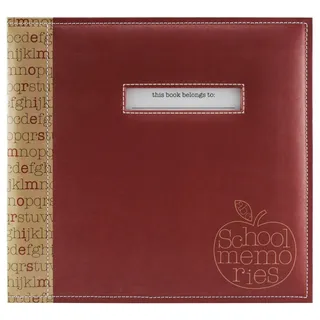 MCS MBI 850010 Schulerinnerungen, Scrapbook-Album mit 30,5 x 30,5 cm, Seiten mit Unterschriftenöffnung