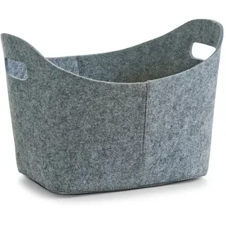Zeller Aufbewahrungskorb oval 37 x 28 x 25 cm 1-tlg. grau