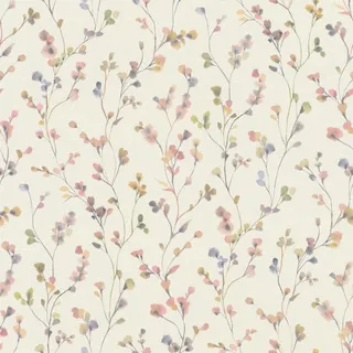Rasch Textil Country Charme Vliestapete 53 cm x 10 m Rosa/Grün 486155
