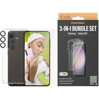 Panzer Glass PanzerGlass Displayschutzglas »3-in-1 Bundle Set« transparent, B:11cm H:1,4cm T:19,5mm, Displayfolien, Displayschutzfolie, Schutzfolie, Bildschirmschutz, kratz- & stoßfest, Displayschutzglas