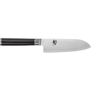 KAI Shun Classic kleines Santoku 14 cm Klingenlänge - First Touch - Damastmesser 32 Lagen VG MAX Kern - 61 (±1) HRC - Pakkaholzgriff - Made in Japan - japanisches Kochmesser Küchenmesser geschmiedet