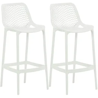 CLP 2er Set Outdoor Barhocker Air weiß
