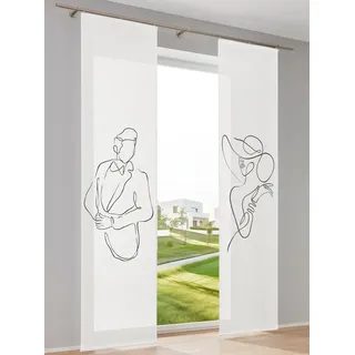 heine home Schiebegardine Klettband 1 Stk. tlg.