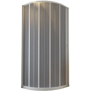 DUSCHKABINE RUNDDUSCHKABINE ECKDUSCHE PVC WEISS 70x90 CM SEITLICH