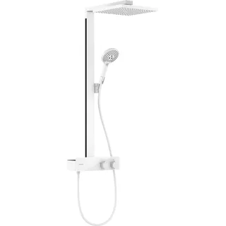 Hansgrohe Raindance E Showerpipe 300, 1jet EcoSmart, mit ShowerTablet 350, 27362700, Farbe: Mattweiß