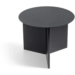 Hay Slit Table Round Beistelltisch, Stahl, Black, 35,5cm, Schwarz
